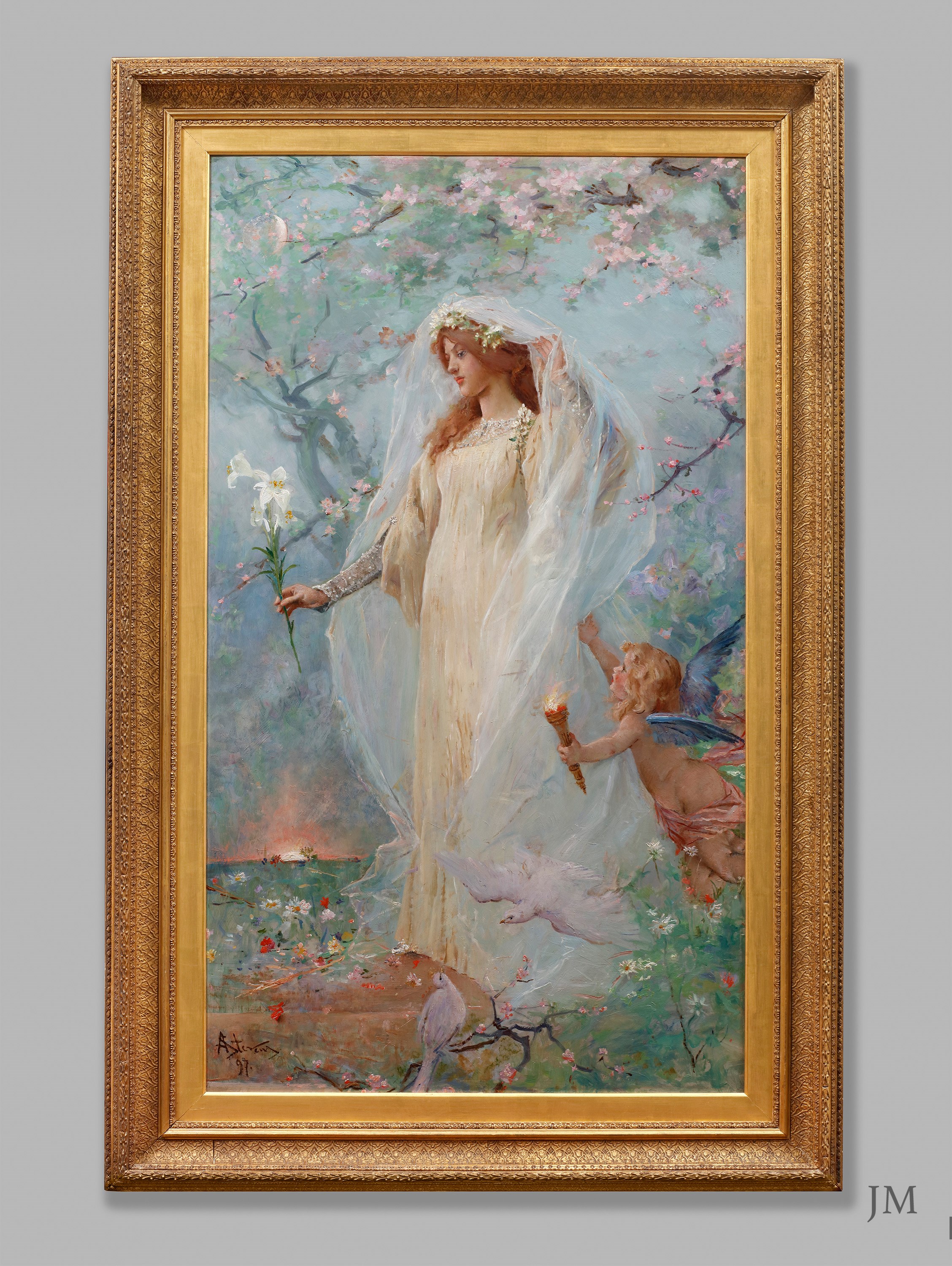 Alfred Stevens,mother And Child,large wall art,framed wall art,canvas wall art,large popular canvas,M5274