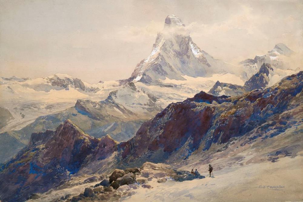 Edward TheodoreComptonThe Matterhorn seen from near the Rothorn Hut ...