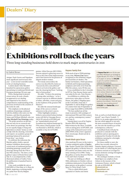 Dealers' Diary - 90 years of John Mitchell Fine Paintings