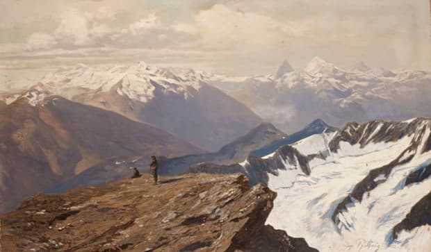 LeopoldRothaugThe Valais Alps seen from Eggishorn above the Aletsch ...