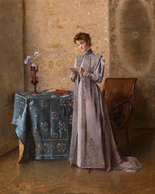Alfred Stevens (1823-1906) - La Lettre 