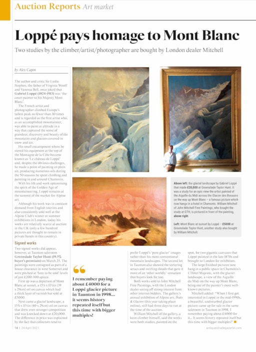 Loppé discoveries in the Antiques Trade Gazette